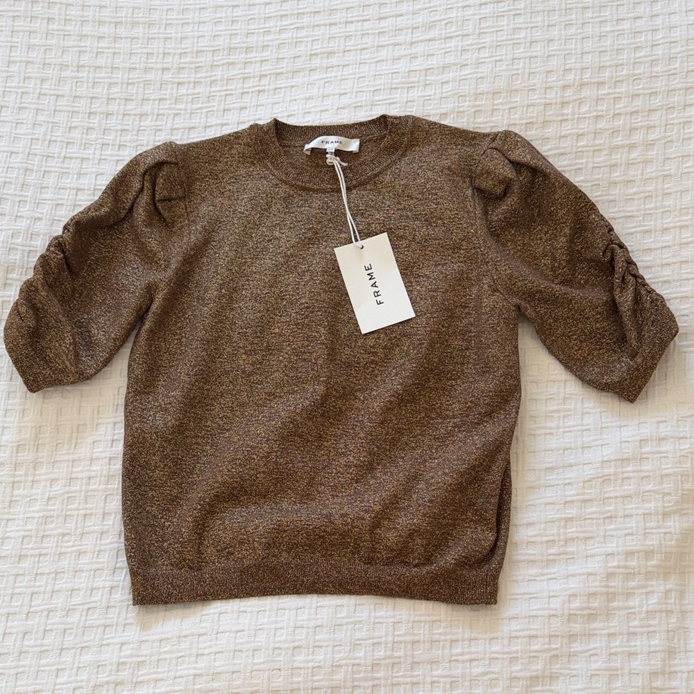 Frame Denim Women's Textured Brown Sweater